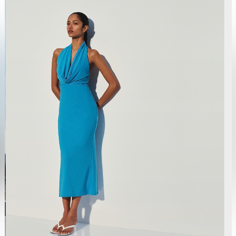Aritzia Memory Dress Splash Blue